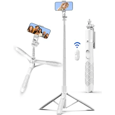 Afbeelding van 179CM mobiele telefoon statief, Aluminium statief met afstandsbediening, uitbreidbaar All in 1 Selfie Stick voor iPhone, Camera statieven iPhone/Android