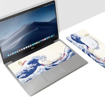 Afbeelding van SenseAGE 3 in 1 muismat muismat, microvezel toetsenbordstofhoes, scherm/monitor reinigingsdoek antislip, lichtgewicht, draagbaar voor Macbook en laptop tot 13,3 inch (Kanagawa Meow)
