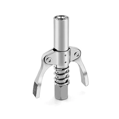 Afbeelding van QWORK® vetspuit mondstuk 1/8&quot; NPT 10000 PSI G koppeling dubbele handgreep 10mm binnendraad, geschikt voor standaard smeernippels M6/M8/M10/M12/M14