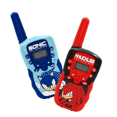 Afbeelding van Sonic walkie talkie set USB C opladen met zaklampfunctie 1 kilometer bereik digitaal LCD scherm