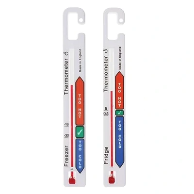 Afbeelding van Twin Pack Koelkast Vriezer Thermometer met Kleurgecodeerde Veilige Temperatuurzones Ideaal en Temperatuur