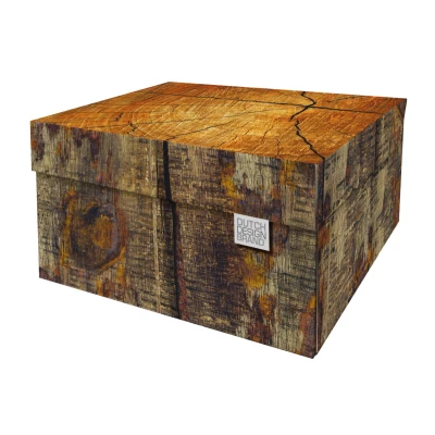 Afbeelding van Dutch Design Brand Opbergbak Storage Box Van Karton Tree Trunk Boomstam 38,9x31,3x20,6cm