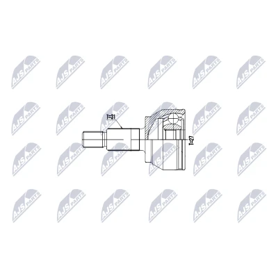 Afbeelding van Homokineet reparatie set, aandrijfas NTY NPZ LR 019