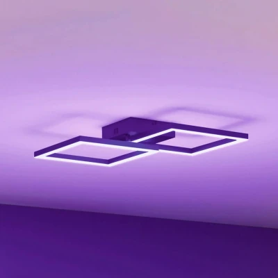 Afbeelding van Müller Licht tint LED plafondlamp Cano, RGB, CCT, zwart