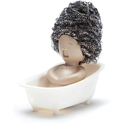 Afbeelding van PELEG DESIGN Sponshouder Soap Opera, grappige houder voor sponzen, afdruiprek, keukenorganizer, keuken en keukengerei, cadeau Kerstmis, verjaardag