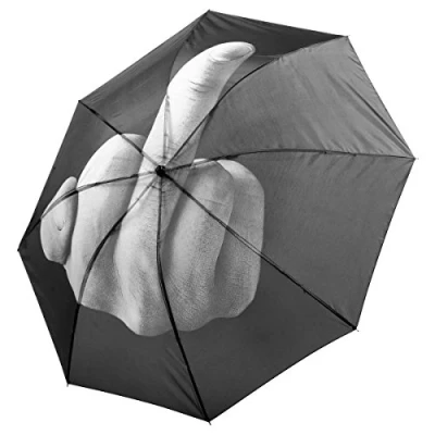 Afbeelding van Automatische paraplu Zakparaplu XXL 100cm Stormproof Reisparaplu Het Origineel! (Middelvinger)