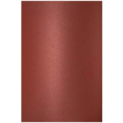 Afbeelding van 20 x Parel Donkerrood 250g karton DIN A4 210x297 mm Aster metallic Dark Red glanzend Parelkarton parelglanzend effect voor trouwkaarten, uitnodigingskaarten, visitekaartjes