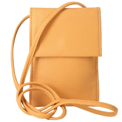 Afbeelding van FREDsBRUDER Leren Schoudertas mobiele telefoon Nastally Cellphone Bag Melon Oranje