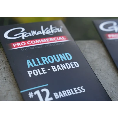 Afbeelding van Gamakatsu Pro Commercial Allround Pole Banded 15cm Barbless (8 pcs) Maat : haak 16 0.13mm