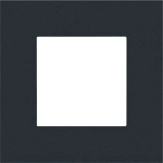 Afbeelding van Niko 1 voudig afdekraam montage vert hori zwart metaal gelakt ip41 161 76100