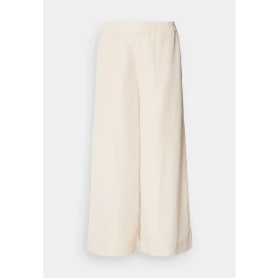 Afbeelding van Marc O&#039;Polo Pants Culotte Style Elastic Waistband SEAM Pockets Broek, Dames, Maat: 34, Stone