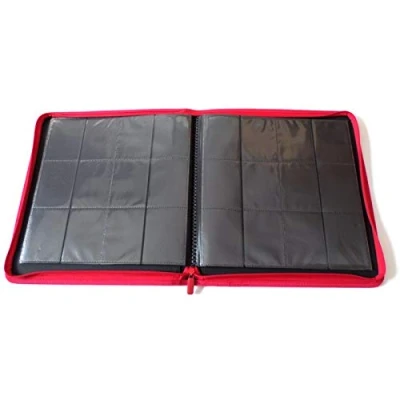 Afbeelding van Docsmagic.de Pro Player 12 Pocket Playset Zip Album Red 480 Card Binder MTG PKM YGO
