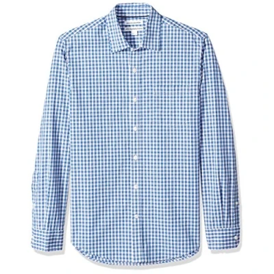 Afbeelding van Amazon Essentials Shirt met lange mouwen voor heren,Blauwe Check,S