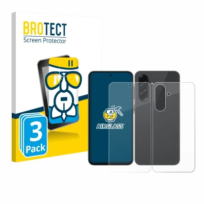 Afbeelding van BROTECT Screenprotector voor Samsung Galaxy A36 (Voor+Achter) Folie Beschermfolie Beschermglas transparant (3 Stuks)