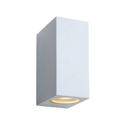 Afbeelding van Lucide ZORA LED Wandspot Buiten Dimb. GU10 2x5W 3000K IP44 Wit