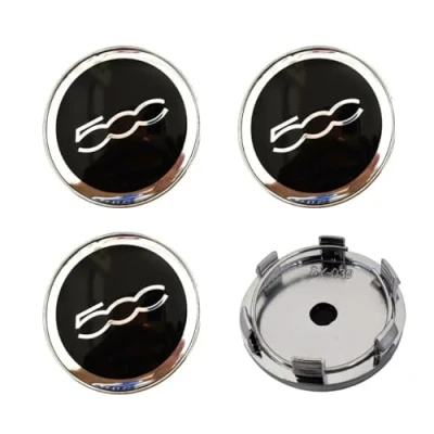 Afbeelding van 4 Stuks Auto Naafdoppen Voor Fiat 500 60MM, Hub Center Vervanging Deel Stofdicht Waterdicht Slijtvast Antiroest Naafdop Styling Accessoires