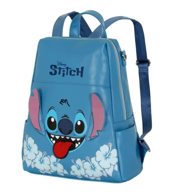 Afbeelding van Lilo &amp; Stitch Rugzak met tongschild, Blauw, 28 x 33 cm, inhoud 10 l, Eén maat, Shield Tong