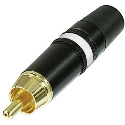 Afbeelding van Rean AV NYS373 9 Cinch connector Stekker, recht Aantal polen: 2 Zwart, Wit 1 stuk(s)