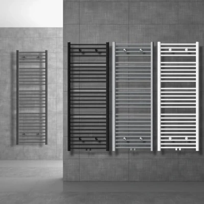 Afbeelding van Badkamerradiator Sahara 600x800 mm wit recht met middenaansluiting