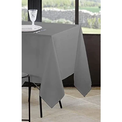 Afbeelding van stof Textiles Tafelkleed Nelson 145 x 200 cm grijs Eettafel tafellakens polyester tafel dekken