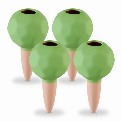 Afbeelding van Relaxdays waterdruppelaar keramiek set van 4 voor 60 ml water druppelsysteem planten