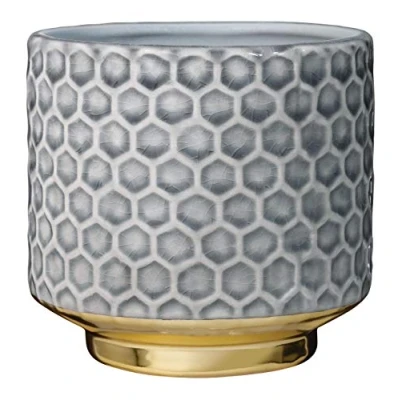Afbeelding van Bloomingville Bloempot Home Decoratieve bloempotten voor binnen, creatieve retrostijl S (10 cm ø), grijs, keramiek