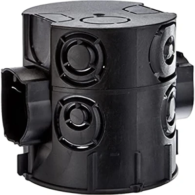 Afbeelding van Kopp Schakeldoos inbouw, diameter 60 mm, apparaatschroefafstand blikdiepte 65 kleur zwart, professionele verpakking: 25 stuks in het net, 354302504