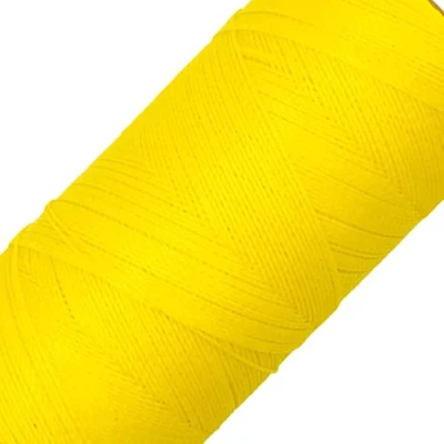 Afbeelding van LINHASITA Gewaxt garen, 100 gr/360 meter, 0,5 mm dik polyester, macramé, 30 kleuren, citroengeel