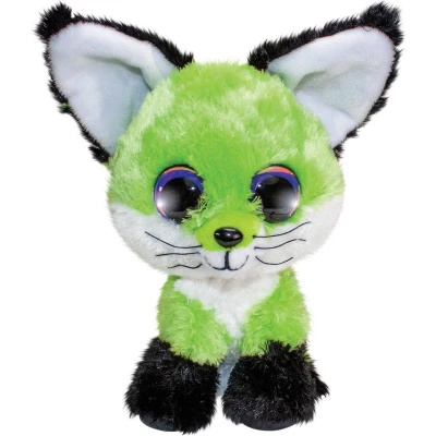 Afbeelding van Lumo Stars knuffel Fox Lime junior 15 cm pluche zwart/groen
