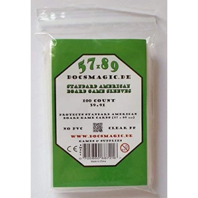 Afbeelding van Docsmagic.de 100 Standard American Board Game Sleeves 57 x 89 US 59 91