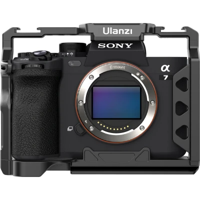 Afbeelding van Ulanzi metalen cage voor Sony A7 III, Mark IV en A7R III camera behuizing Cold shoe mount 1/4inch of 3/8inch schroefaansluiting Zwart
