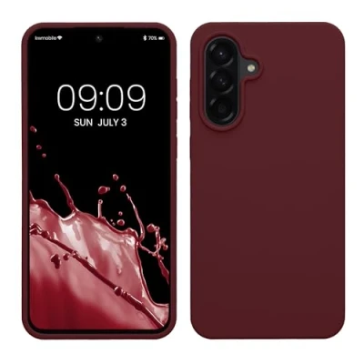 Afbeelding van kwmobile telefoonhoesje geschikt voor Samsung Galaxy A56 5G Hoesje met siliconen coating Smartphone case in bordeaux violet