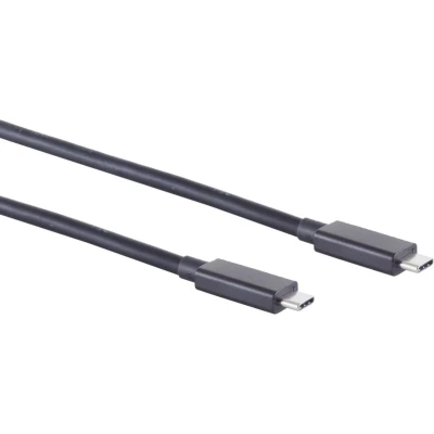 Afbeelding van USB C naar kabel met E Marker chip USB4 (tot 40 Gbit/s) PD tot 20V/5A video 8K 60Hz / zwart 1 meter