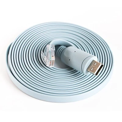 Afbeelding van FTDI USB RS232 Seriële COM poort naar RJ45 Mannelijke Console Kabel Rollover voor Cisco Routers (12FT)