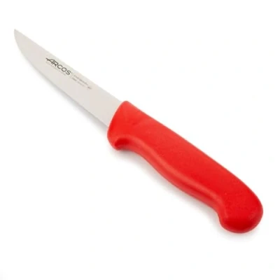 Afbeelding van ARCOS Uitbeenmes 5 inch nitrum roestvrij staal en 130 mm lemmet, professioneel slagersmes om botten van vlees te snijden, ergonomisch polypropyleen handvat, serie 2900, kleur rood