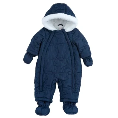 Afbeelding van Chicco, Tuta Sci Neonato, Bambino/Bambina, Calda e Comoda, con Guanti, Cappuccio en Comoda Chiusura met ritssluiting, Abbigliamento Neonato/Neonata 0 24 Mesi, Blauw, 6 Maanden