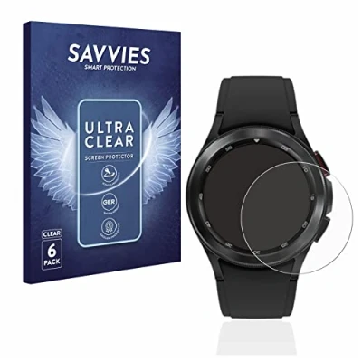 Afbeelding van Savvies Screenprotector voor Samsung Galaxy Watch 4 Classic (42mm) Folie Beschermfolie transparant (6 Stuks)