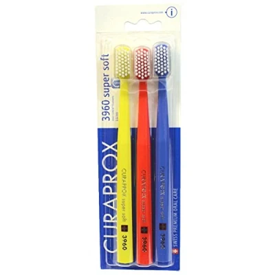 Afbeelding van Curaprox Swiss 3960 Super Soft Tandenborstel 0.12mm Diverse Kleuren (3 PACK)