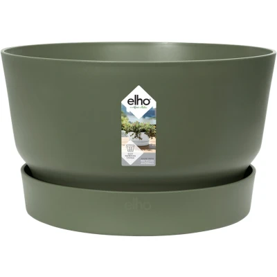 Afbeelding van Greenville schaal 33 bloempot blad groen buiten dia. x h 19,5 cm elho