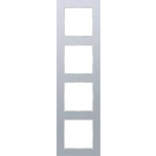 Afbeelding van Jung a creation 4 voudig afdekraam glanzend horizontaal verticaal 84x297mm ip20 aluminium ral9006 ac584al