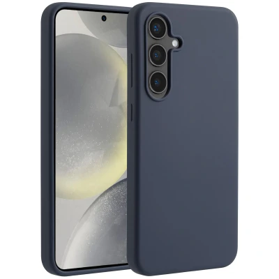 Afbeelding van Accezz Hoesje Geschikt voor Samsung Galaxy S24 FE Siliconen Liquid Silicone Backcover MagSafe Donkerblauw