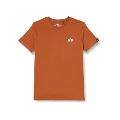 Afbeelding van Alpha Industries Small LOGO Tshirt print, Heren, Maat: XL, Hazel brown