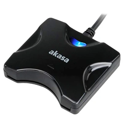 Afbeelding van Akasa External smart card Read USB 2.0 Zwart reader