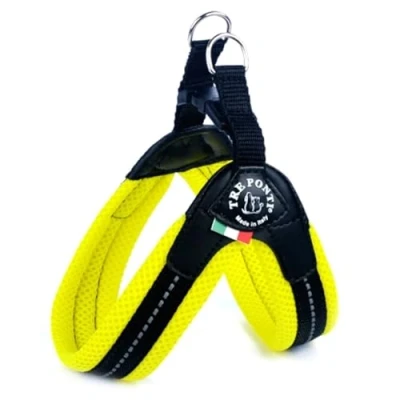 Afbeelding van TRE PONTI Easy Fit Mesh Fix Neon Hond Harnas, Maat 1.5, Geel
