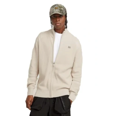 Afbeelding van G Star RAW Gedetailleerde rits Thru Knit, Zwart (Dk Black D25746 c868 6484), XXL
