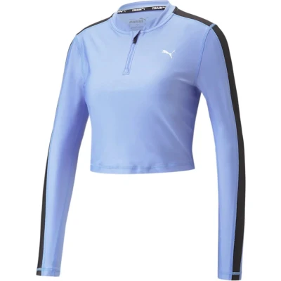 Afbeelding van Puma FIT Eversculpt 1/4 ZIP Longsleeve, Dames, Maat: XL, Elektro purple/black