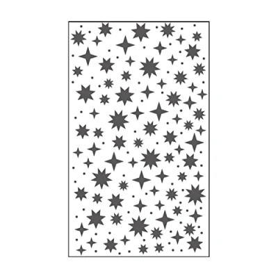 Afbeelding van Vaessen Creative Mini Embossing Folder, Sterrenhemel, voor het toevoegen van textuur en dimensie aan plakboekpagina&#039;s, kaarten andere papercraft projecten, 3 x 5 inch