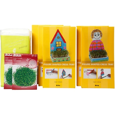 Afbeelding van Creativ Company Waterkersbakje met Figuur Wit, 30st.
