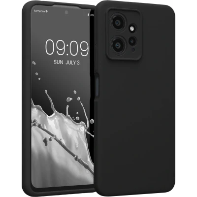 Afbeelding van kwmobile telefoonhoesje geschikt voor Xiaomi Redmi Note 12 (4G) TPU backcover met siliconen coating Smartphone case in zwart