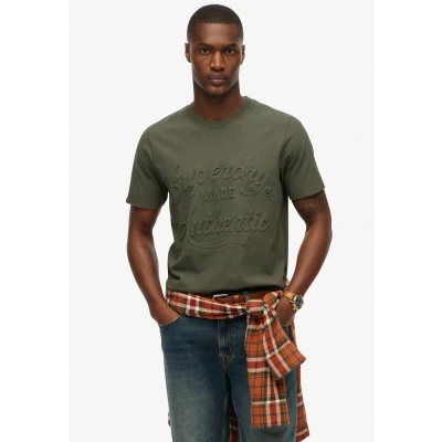 Afbeelding van Superdry Embossed Archive Graphic T shirt Met Korte Mouwen Groen 2XL Man
